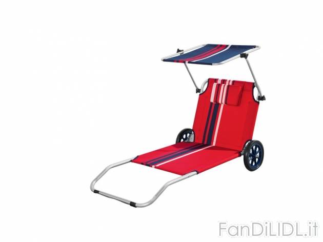 Sdraio-trolley da spiaggia, blu o rosso/blu , prezzo 27,99 &#8364; per Alla ...
