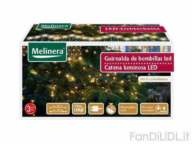 Catena luminosa LED Melinera, le prix 9.99 &#8364; 
- Per ambienti interni ...