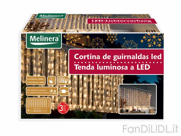 Tenda luminosa a LED Melinera, le prix 17.99 &#8364; 
- Per ambienti interni ...