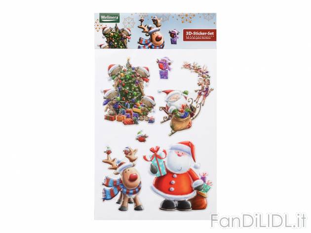 Adesivi natalizi 3D Melinera, prezzo 2.49 &#8364; 
- Dimensioni del foglio: ...