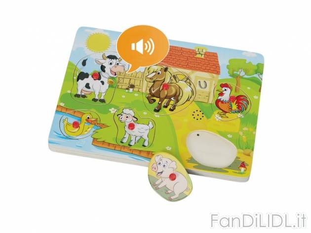 Puzzle in legno con effetto sonoro , prezzo 9,99 &#8364; per Alla confezione ...