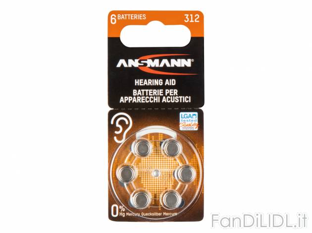 Batterie a bottone per amplificatore acustico Ansmann, prezzo 1.99 € 

Caratteristiche ...