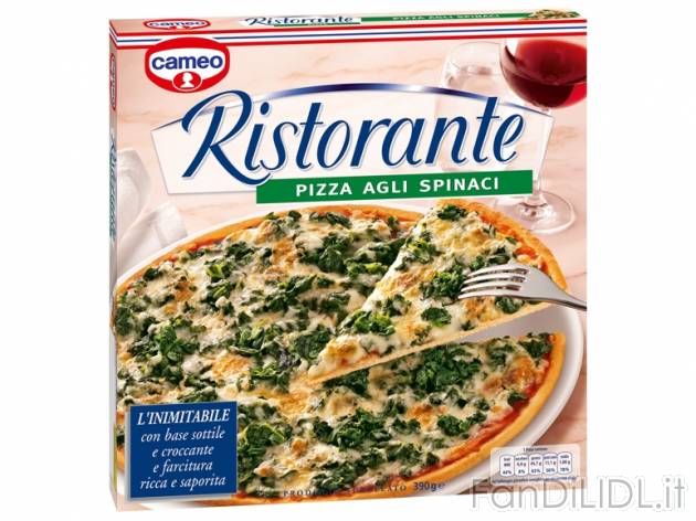 Pizza Ristorante , prezzo 1,79 &#8364; per 320/355/390 g confezione, (1 kg = ...