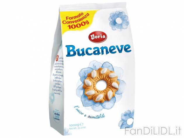 Bucaneve frollini , prezzo 2,19 &#8364; per 1 kg confezione 
- I frollini unici ...