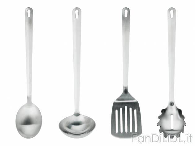 Set utensili da cucina Ernesto, prezzo 7.99 &#8364; 
4 pezzi 
- In acciaio
Caratteristiche
 ...
