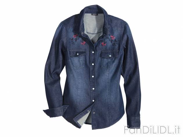 Camicia in Jeans da donna , prezzo 9.99 &#8364; per Alla confezione 
-  100% cotone