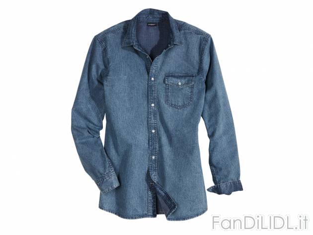 Camicia in Jeans da uomo , prezzo 9.99 &#8364; per Alla confezione 
-  100% cotone