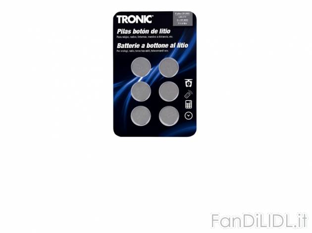 Batterie a bottone Tronic, prezzo 1,99 &#8364; per Alla confezione 
A scelta ...