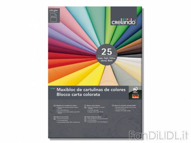 Blocco carta colorata , prezzo 2,49 &#8364; per Alla confezione 
- In 25 colori ...