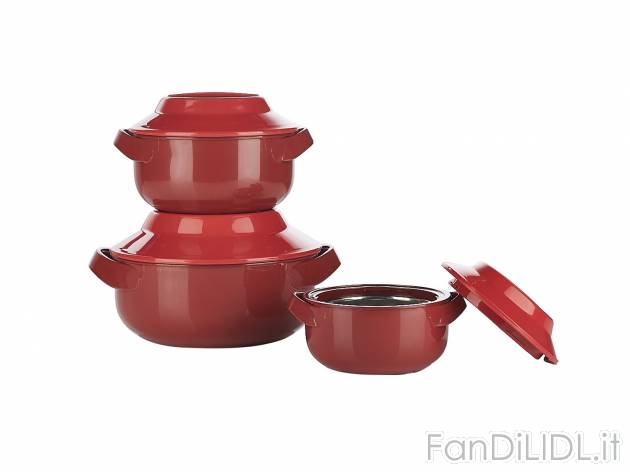 Set Di 3 Ciotole Termiche In Acciaio Inox - 1000, 1500 E 2000 Ml, Design Vintage Nero E Oro, Mantengono Caldo/Freddo