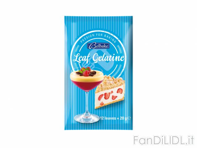 Fogli di gelatina , prezzo 0.99 €  
-  12 fogli