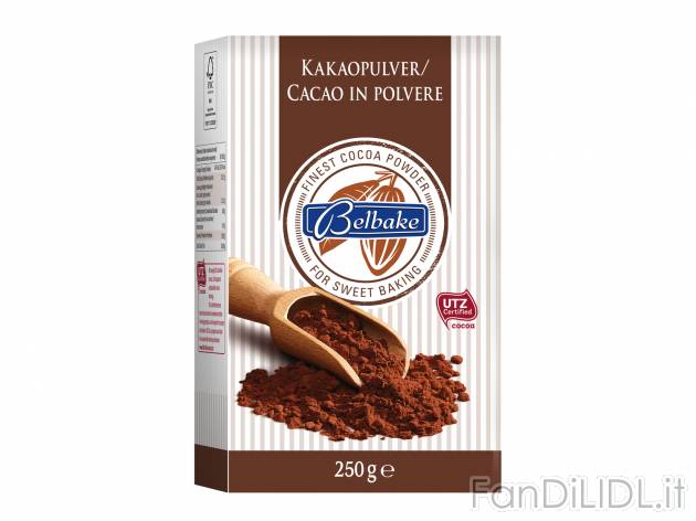 Cacao in polvere Utznuovo, prezzo 1.49 € 
- Indispensabile per il tiramisù!
- ...