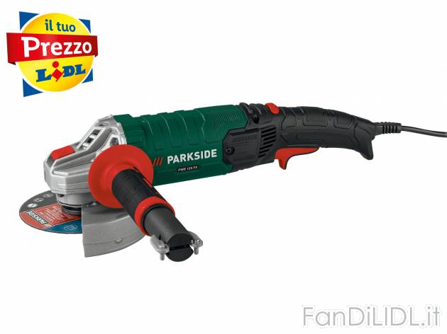 Smerigliatrice angolare Parkside PWS 125 F5, prezzo 24.99 € 
- Adatta per tutti ...