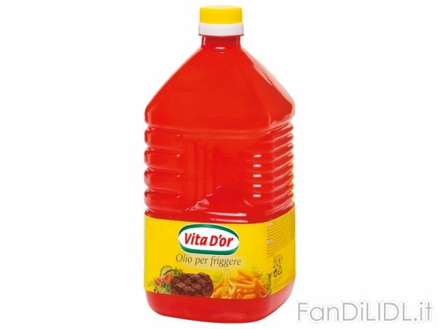 Olio per friggere , prezzo 1,75 &#8364; per 2 l, € 0,88/l EUR. 
- Per fritture ...