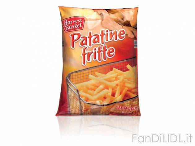 Patatine fritte , prezzo 2,19 &#8364; per 2,5 kg, 1kg= €0,88 EUR.