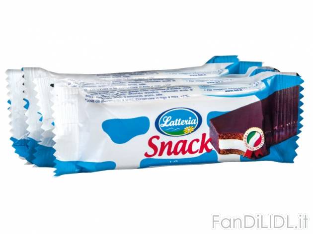 Snack al cacao/ Merendina allo yogurt , prezzo 0,85 &#8364; per 112-g-confezione