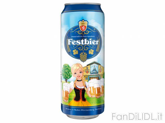 Festbier , prezzo 0.79 € 
- Birra chiara da bere all’aperitivo o con la pizza!
- ...