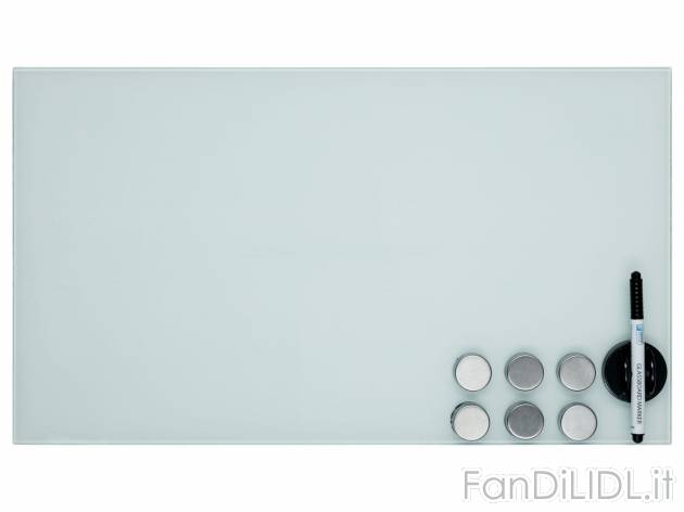 Lavagna magnetica in vetro United Office, prezzo 9.99 € 
- Con 6 magneti, pennarello ...