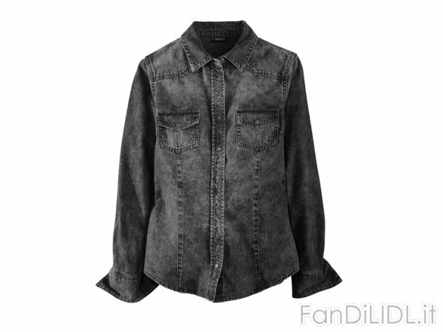 Camicia in jeans da donna Esmara, prezzo 9,99 &#8364; per Alla confezione 
- ...