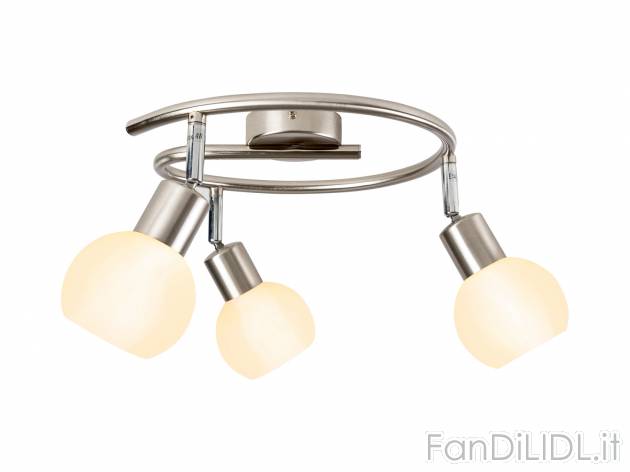 Lampada LED da soffitto con faretti Livarno Lux, prezzo 14.99 € 
- 3 LED a risparmio ...