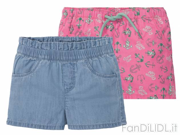 Shorts da bambina Lupilu, prezzo 6.99 € 
2 pezzi - Misure: 1-6 anni 
- Puro ...