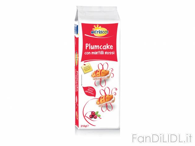 Plumcake , prezzo 0.99 &#8364; 
- Al cacao con farcitura al latte o con mirtilli ...