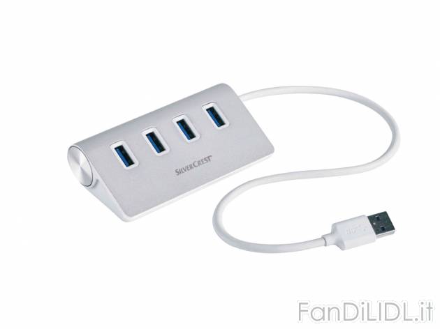 Multiadattatore USB Silvercrest, prezzo 8.99 € 
- Con 4 porte USB-3.0
- Retrocompatibilità ...