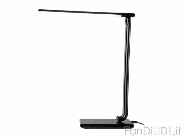 Lampada LED da tavolo Livarno Lux, prezzo 19.99 € 
- Con porta USB e pannello ...