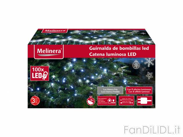 Catena luminosa 100 LED Melinera, prezzo 8.99 &#8364; 
- Per ambienti interni ...