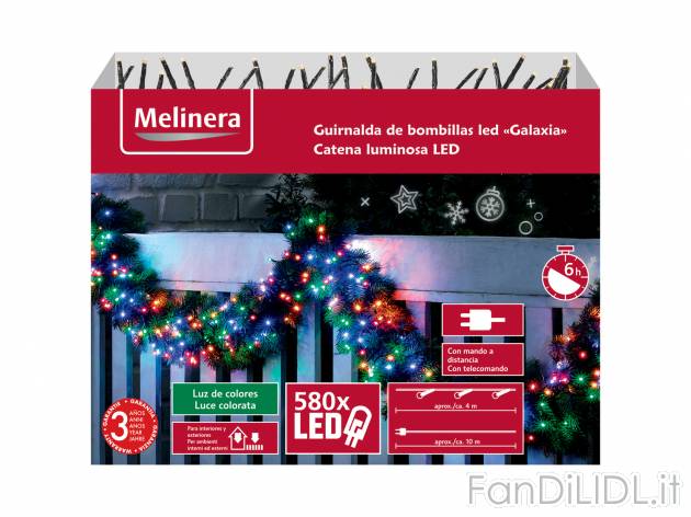 Catena luminosa 580 LED Melinera, prezzo 14.99 &#8364; 
- Per interni ed esterni
- ...
