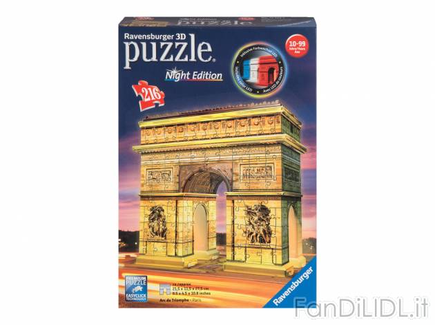Puzzle 3D con LED Ravensburger, prezzo 19.99 &#8364; 
- Et&agrave; minima: ...