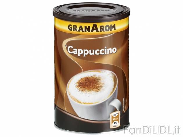 Preparato per cappuccino solubile Granarom, prezzo 1,69 &#8364; per 200 g, € ...