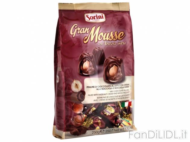 Gran Mousse con nocciola intera , prezzo 1,35 &#8364; per 250 g, € 5,40/kg ...