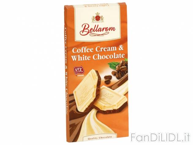 Cioccolato panna e caffè Bellarom, prezzo 1,19 &#8364; per 200 g, € 5,95/kg ...