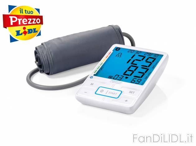 Misuratore di pressione da braccio HealthForYou Silvercrest, prezzo 24.99 € 
App ...