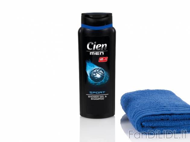 Gel doccia & shampoo 2 in 1 Cien, prezzo 0,79 &#8364; per 300 ml, € 2,63/l ...