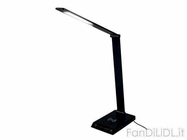 Lampada LED per scrivania con caricabatterie ad induzione Livarno Lux, prezzo 29.99 ...