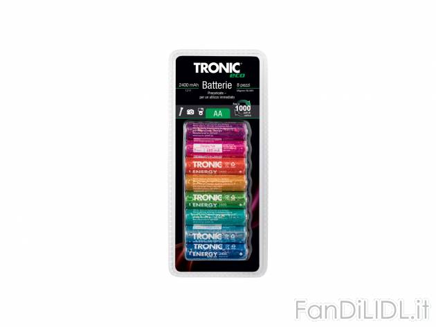 Batterie ricaricabili Tronic, prezzo 6.99 € 
8 pezzi 
- AA o AAA
Caratteristiche ...