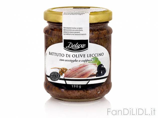 Battuto di olive Leccino Deluxe, prezzo 1,49 &#8364; per 190 g, € 7,84/kg ...