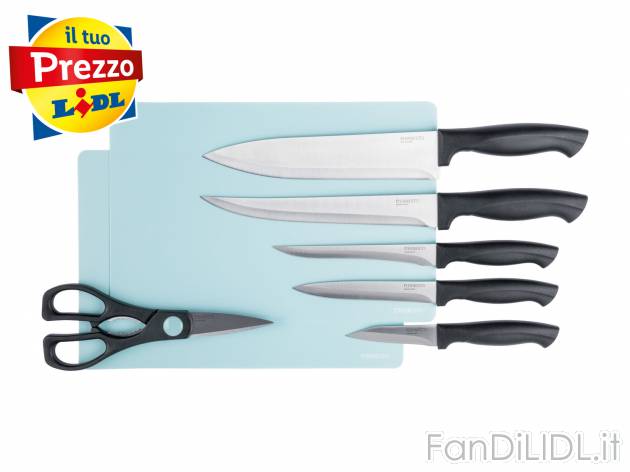 Set coltelli Ernesto, prezzo 6.99 &#8364; 
- 5 coltelli
- 2 taglieri
- Forbici ...