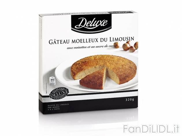 Torta francese alle nocciole Deluxe, prezzo 2,79 &#8364; per 320 g, € 8,72/kg ...