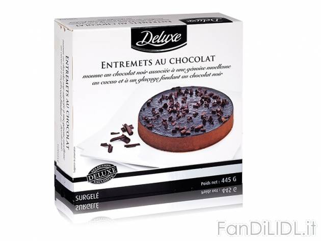 Dessert a base di mousse al cioccolato fondente Deluxe, prezzo 3,99 &#8364; ...