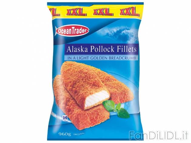 Filetti di merluzzo d&#039;Alaska impanati , prezzo 3,99 &#8364; per 800 ...