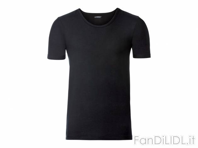 T-shirt intima da uomo Livergy, prezzo 5.99 &#8364; 
Misure: M - XL 
- Con fibra ...