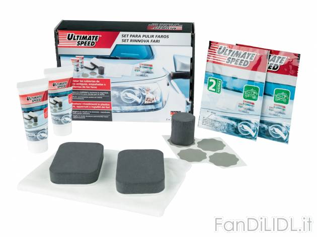 Set rinnova fari Ultimate Speed, prezzo 9.99 € 
- Per trattare i rivestimenti ...