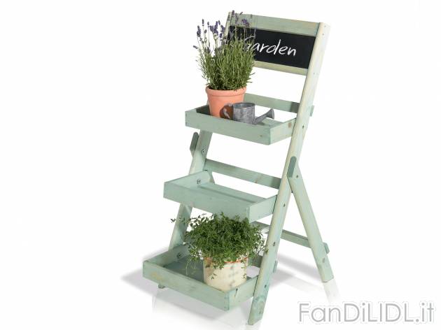 Scaffale in legno per fiori e piante Florabest, prezzo 17.99 &#8364; 
- Scaffale ...