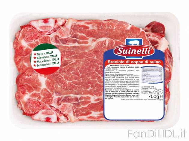 Braciole di coppa di suino , prezzo 3,49 &#8364; per 700 g, € 4,99/kg EUR. ...