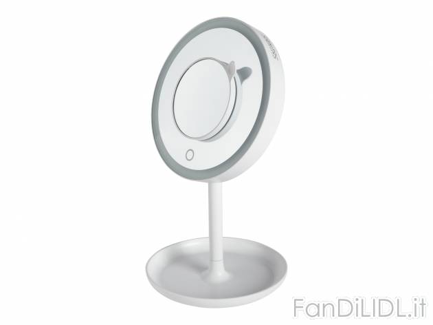 Specchio a LED per il trucco Sanitas, prezzo 14.99 € 
- Con sensore tattile sulla ...
