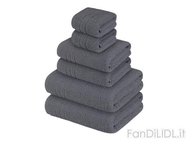 Set asciugamani Miomare, prezzo 9.99 &#8364; 
6 pezzi 
- Produzione ecosostenibile
- ...