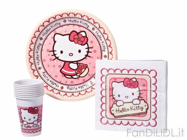 Piatti/tovaglioli o bicchieri Spiderman/Hello Kitty/Minnie/Planes , prezzo 1,49 ...